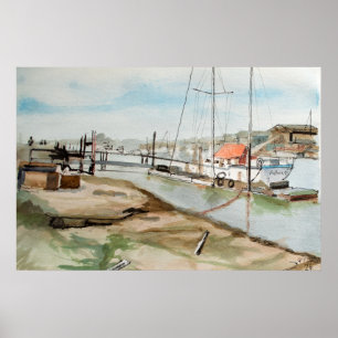 Walberswick Haven Suffolk Kust Kunst Poster