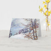 Walchensee in de winter | Lovis Corinth Kaart (Gele Bloem)