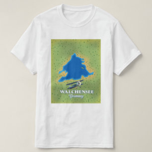 Walchensee meer Duitsland kaart T-shirt
