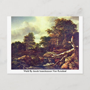 Wald by Jacob Isaackszoon Van Ruisdael Briefkaart