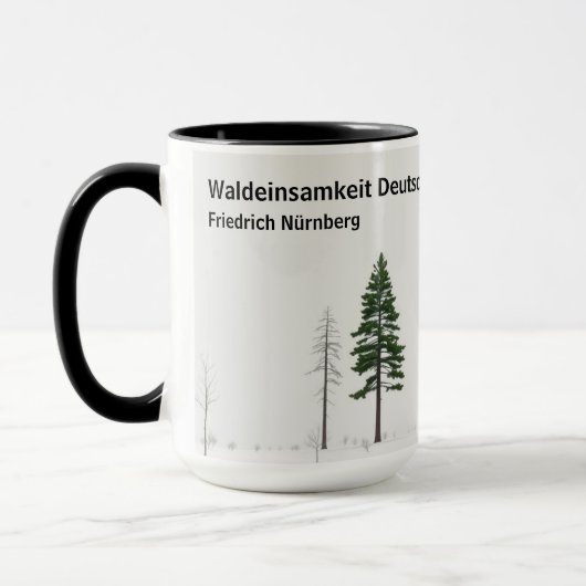 Waldeinsamkeit Nature Lover Personalized Mok (Links)