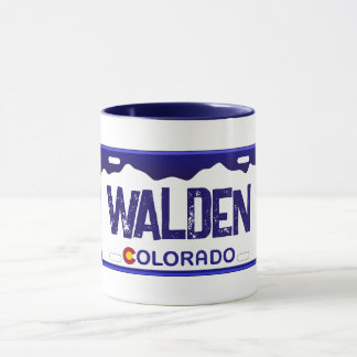 Walden Colorado blauw licentie bord mok