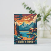 Walden Pond Concord, Massachusetts Briefkaart (Staand voorkant)