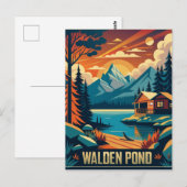 Walden Pond Concord, Massachusetts Briefkaart (Voorkant / Achterkant)