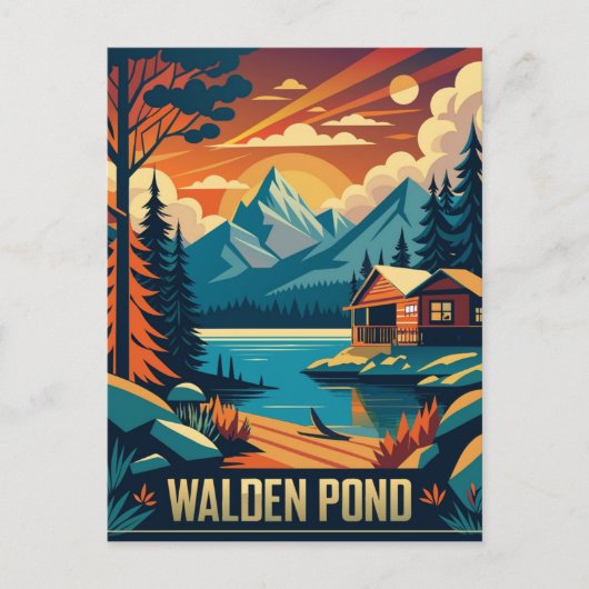 Walden Pond Concord, Massachusetts Briefkaart (Voorkant)