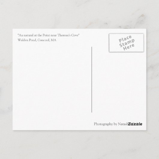 Walden Pond herfstblad Briefkaart (Achterkant)