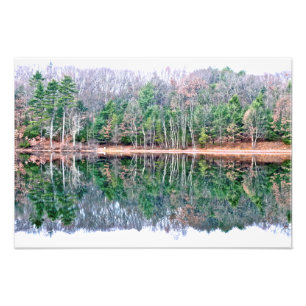 Walden Pond in de Herfst Foto Afdruk