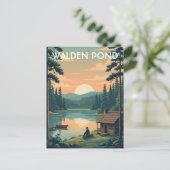 Walden Pond Massachusetts Reizen Briefkaart (Staand voorkant)