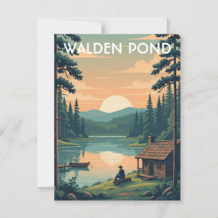 Walden Pond Massachusetts Reizen Briefkaart