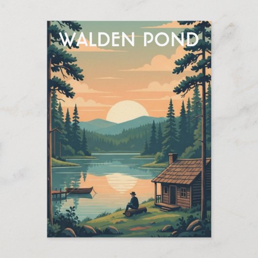 Walden Pond Massachusetts Reizen Briefkaart (Voorkant)