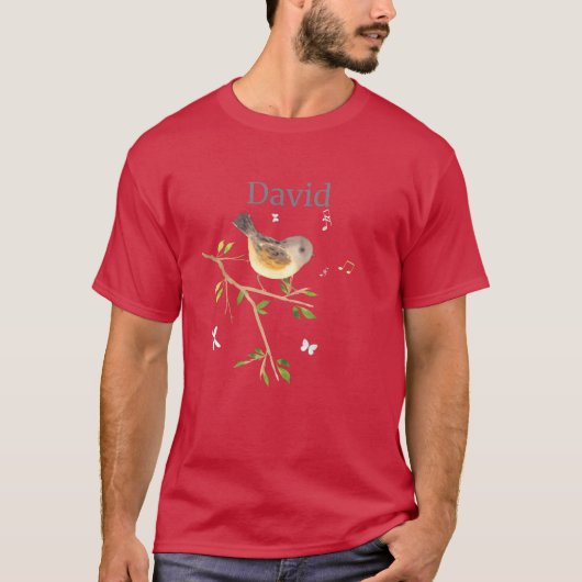 Waldier Bird Naam David vrienden T-shirt (Voorkant)