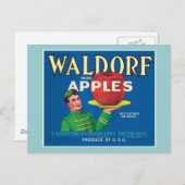 Waldorf Apples  Label Briefkaart (Voorkant / Achterkant)