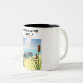 Waldrfield Suffolk ravel poster. Tweekleurige Koffiemok (Voorkant rechts)
