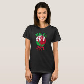 Wales 2022 Voetbal Supporter Kampioenschap Voetbal T-shirt (Voorkant volledig)