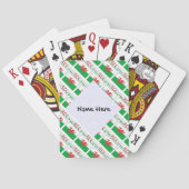 Wales and Welsh Flag Tiled Personalized Pokerkaarten (Achterkant)