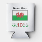 Wales and Welsh Flag with Your Name Blikjeskoeler (Voorkant)