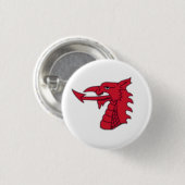 Wales Badge - Welsh Dragon Head Ronde Button 3,2 Cm (Voorkant /achterkant)