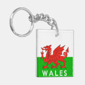 wales brittannië vlag welsh sleutelhanger (Voorkant Links)