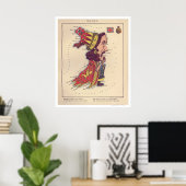 Wales Caricature Map 1868 Poster (Thuiskantoor)