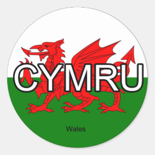 Wales CYMRU Verenigd Koninkrijk Euro Sticker