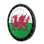 Wales Dartboard & Welsh Flag darts / game board Dartbord (Voorkant Rechts)