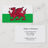 Wales Dragon Visitekaartje (Voorkant / Achterkant)