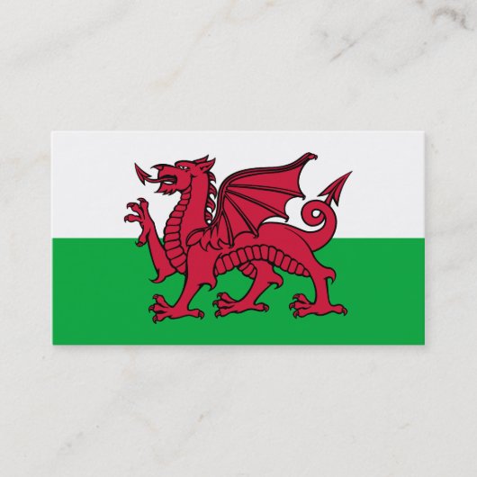 Wales Dragon Visitekaartje (Voorkant)