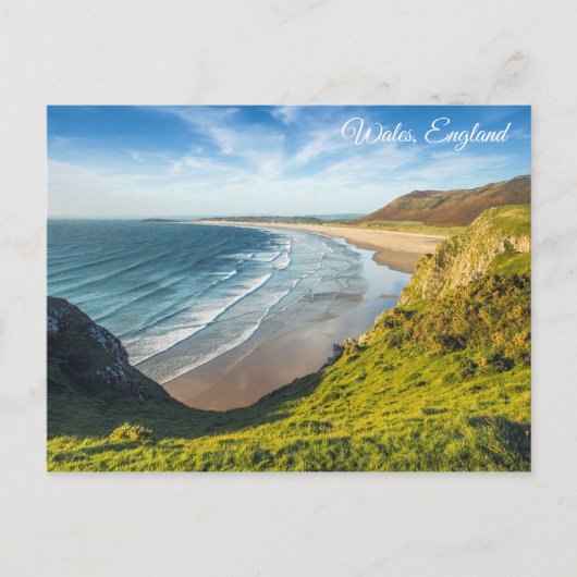 Wales England Beach Shoreline Briefkaart Keepomwil (Voorkant)