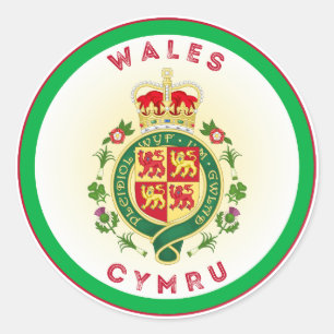 Wales Erfgoed Embleem Ronde Sticker