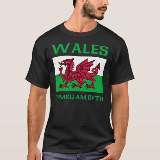 Wales Flag 2 T-shirt (Voorkant)