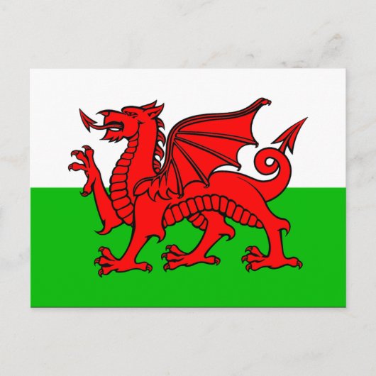 Wales Flag Briefkaart (Voorkant)