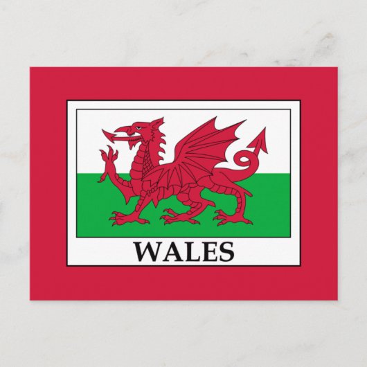 Wales Flag Briefkaart (Voorkant)