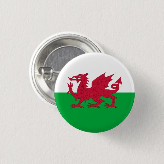 Wales flag Button (Voorkant /achterkant)