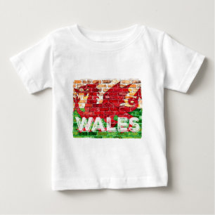 Wales Flag op Brick