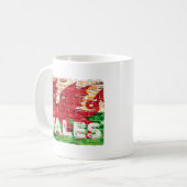 Wales Flag op Brick Koffiemok (Voorkant links)
