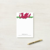 Wales Flag Post-it® Notes (Op bureau)