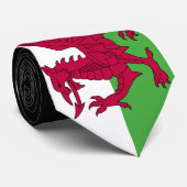 Wales Flag Stropdas (Opgerold)