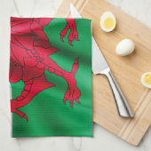 Wales Flag Theedoek (Quarter Fold)