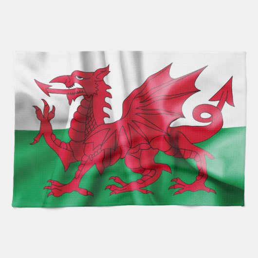 Wales Flag Theedoek (Horizontaal)
