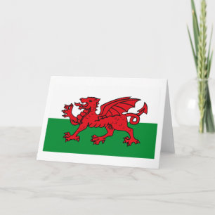 Wales Flag Wenskaart Kaart
