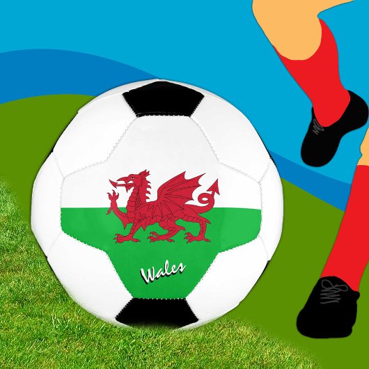 Wales Football & Welsh Flag, Cymru / Sports Voetbal