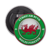 Wales Forever Button Flesopener (Voorkant)