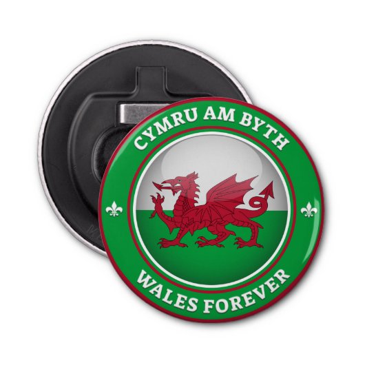 Wales Forever Button Flesopener (Voorkant)