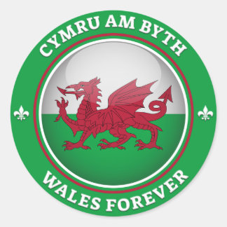Wales Forever Ronde Sticker