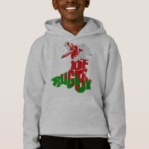 Wales Home of Rugby Map Hoodie