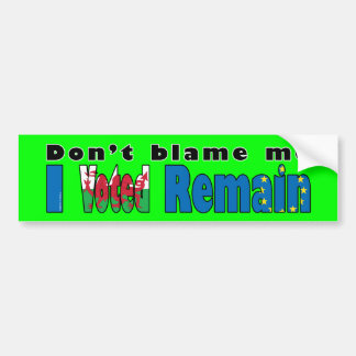 Wales "Ik heb gestemd blijf" EU-referendum Bumpersticker