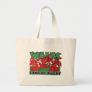 Wales Land van Rugby Grote Tote Bag
