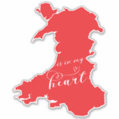 Wales ligt in mijn hart sticker (Voorkant)