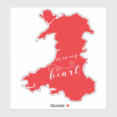 Wales ligt in mijn hart sticker (Vel)
