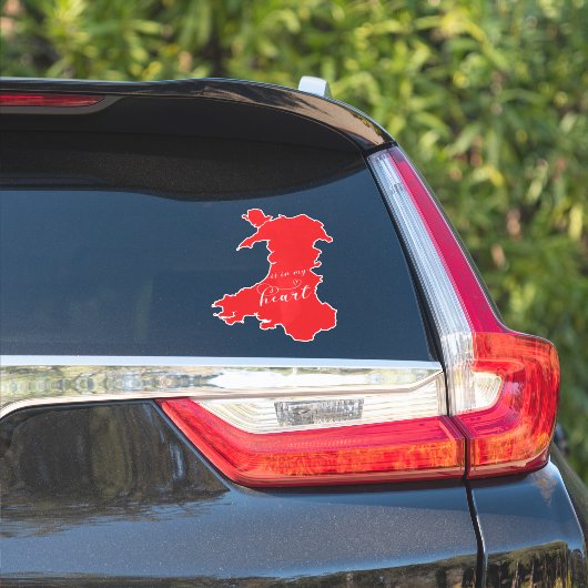 Wales ligt in mijn hart sticker (Auto Zijkant)